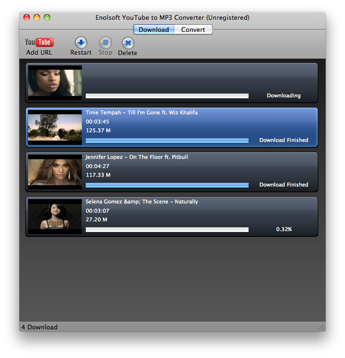 Enolsoft YouTube to MP3 Converter for Mac
