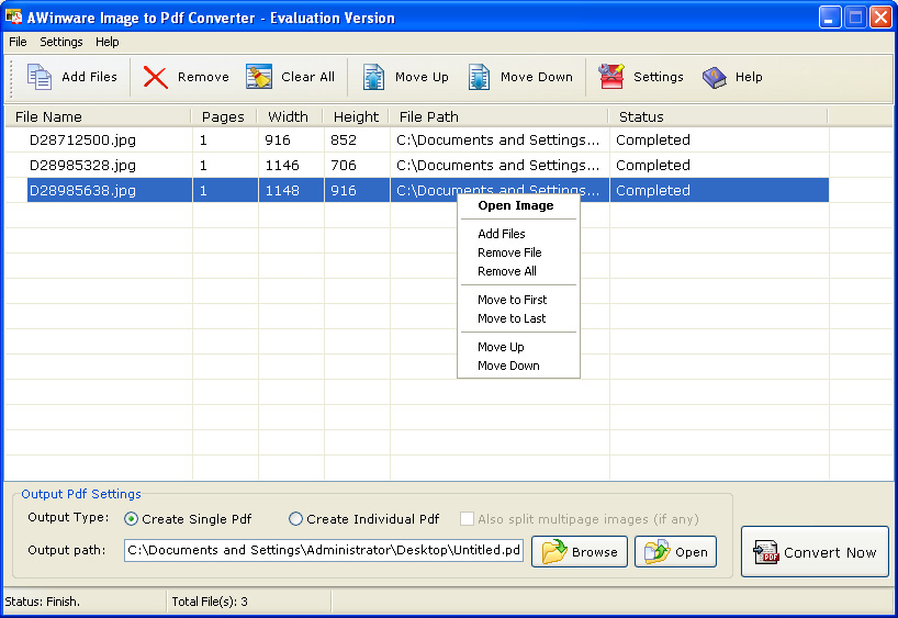 Batch Images to Pdf Converter