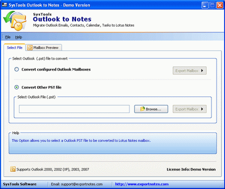 PST file to Lotus Notes Mail Converter