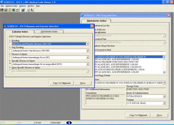 SCIROCCO ICD9 / NDC Medical Code Viewer 1.0
