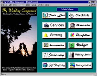 My Wedding Companion 4.0 by Five Star Software- Software Download