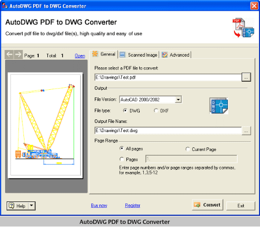 AutoDWG PDF to DWG Converter 2010