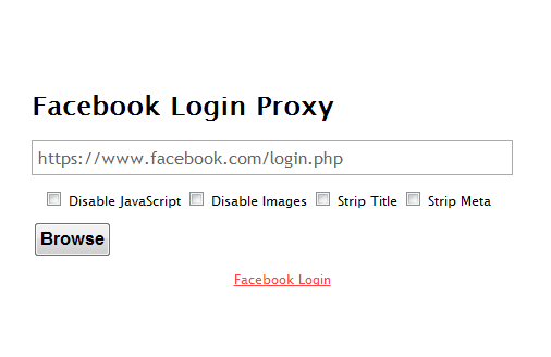 Facebook Login Proxy