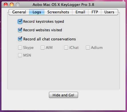 Aobo Mac OS X Keylogger Standard