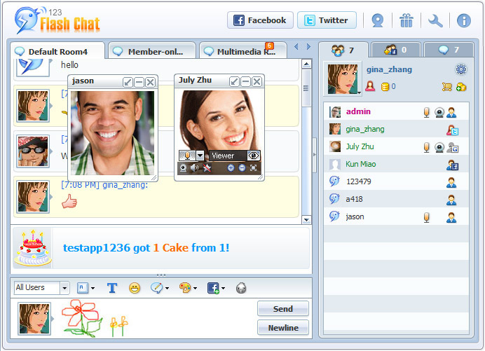 123 Flash Chat Software