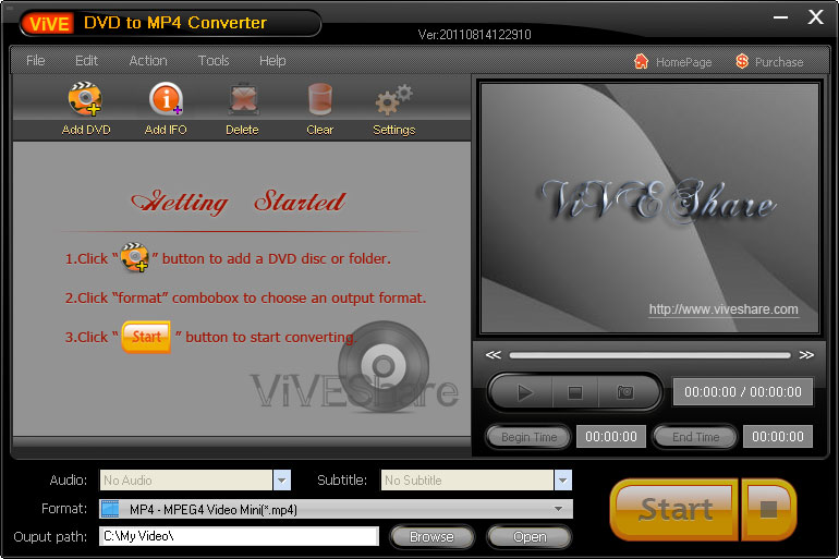ViVE DVD to MP4 Converter