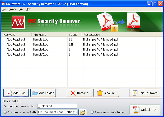 Adobe Pdf file Security Remover