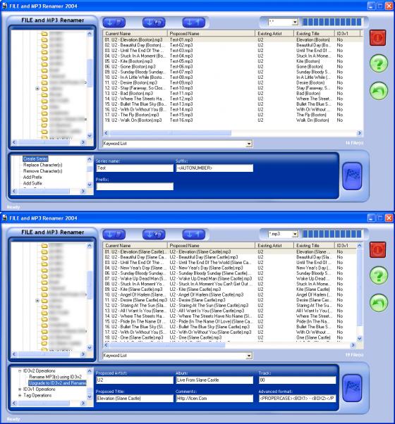 FILE and MP3 Renamer 2002 4.23 by L.C. Enterprises- Software Download