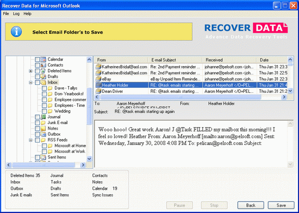 Outlook PST Mailbox Recovery