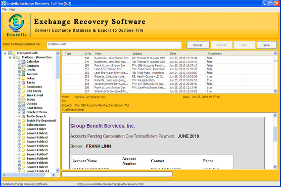 Convert Exchange EDB File PST