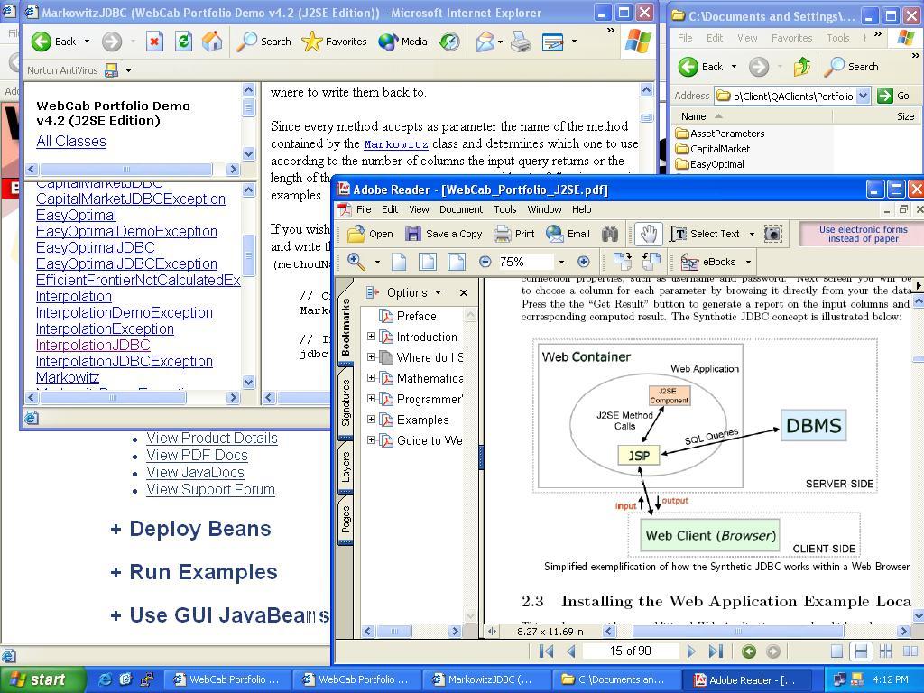 WebCab Portfolio (J2SE Edition)