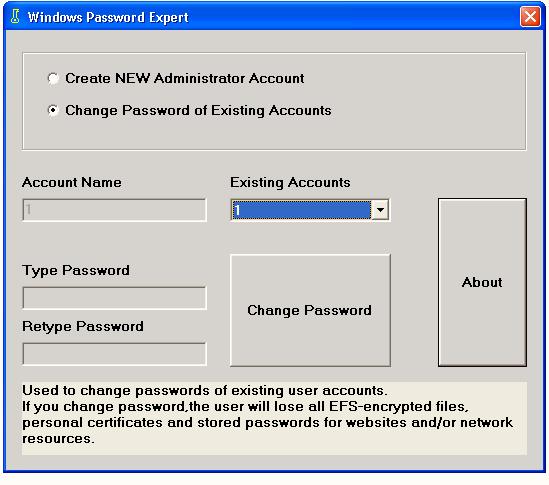 Windows Password Expert