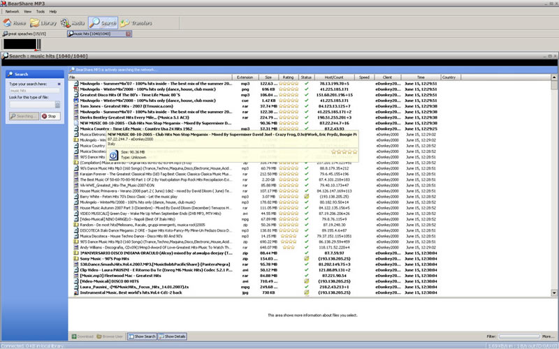 bearshare p2p softwares Free download FreeWares