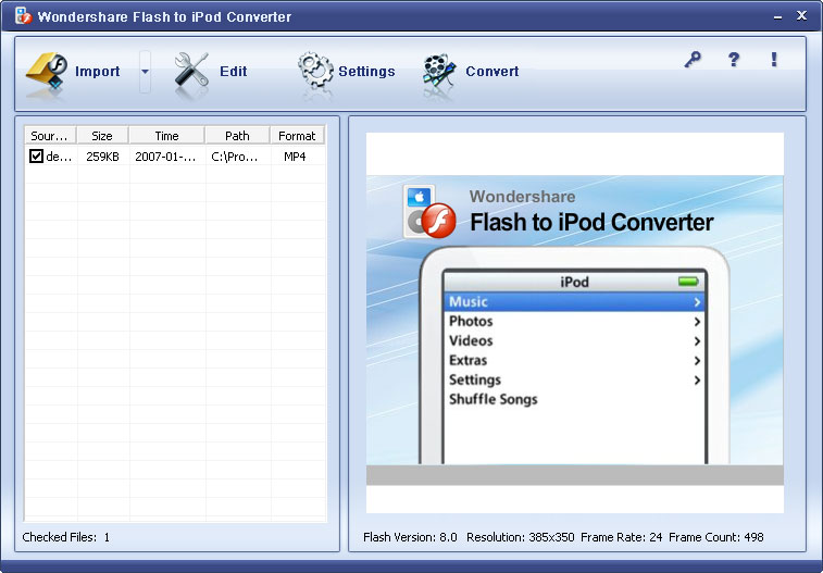 Wondershare Flash to iPod Converter