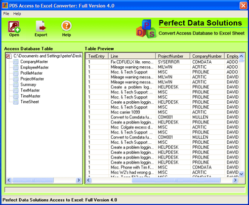 Export Access to Excel