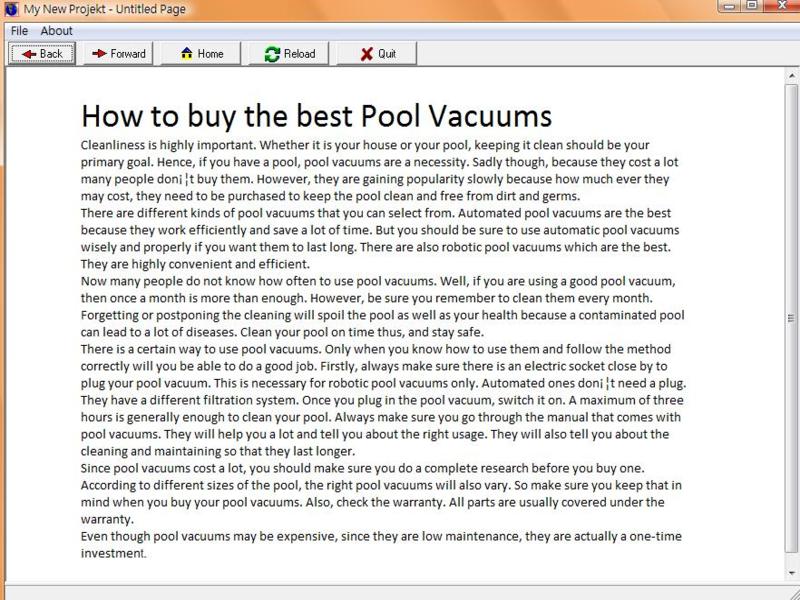 Pool Vacuums