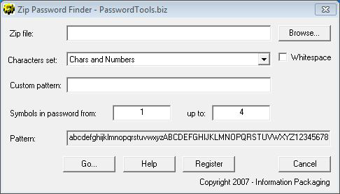 Zip Password Finder