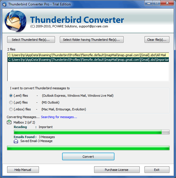 Thunderbird Email Converter
