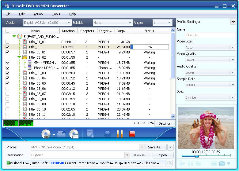 Xilisoft DVD to MP4 Suite