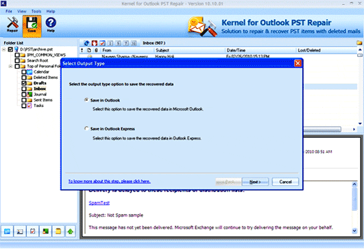 Repair Outlook PST File