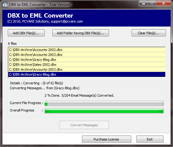 Convert DBX Files to EML